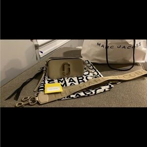 Marc Jacobs Tan Crossbody Bag with Gold Accents